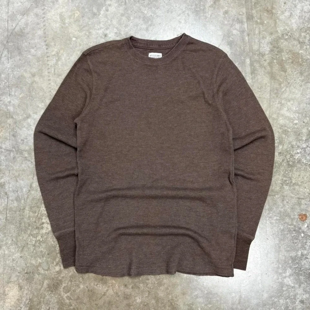 Mossimo Supply Co. Brown Waffle Knit Thermal Long Sleeve Size M